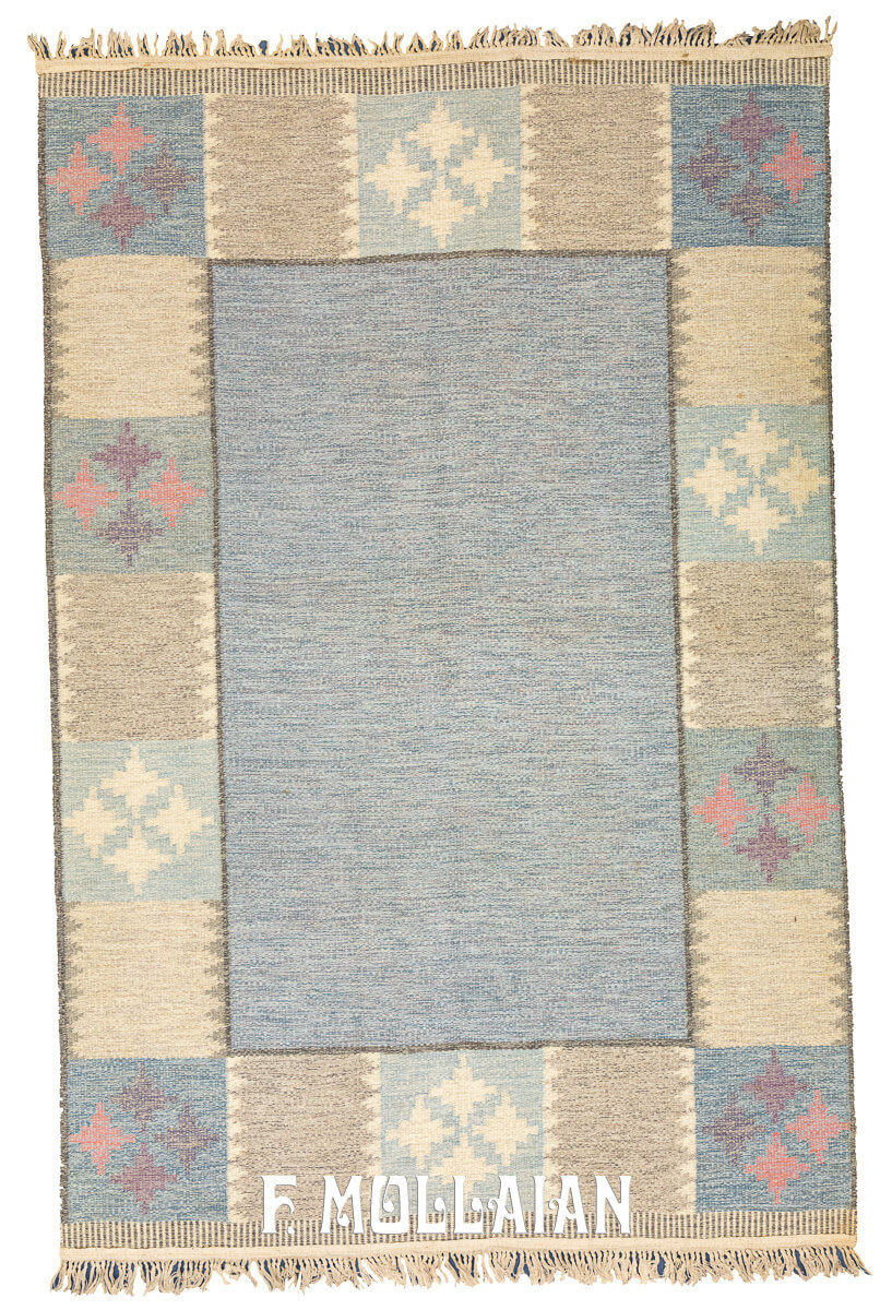 Scandinavian Rug Flat-weave Rug Pastel Color n°:469066